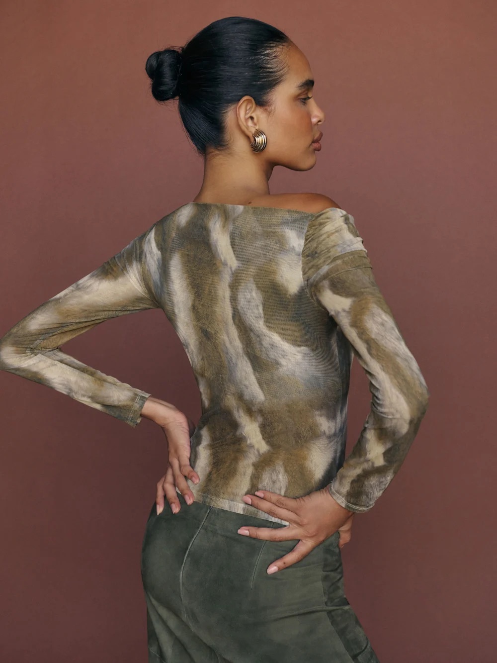 Reformation Elio Knit Top Pinto - Size L - Picture 4 of 5
